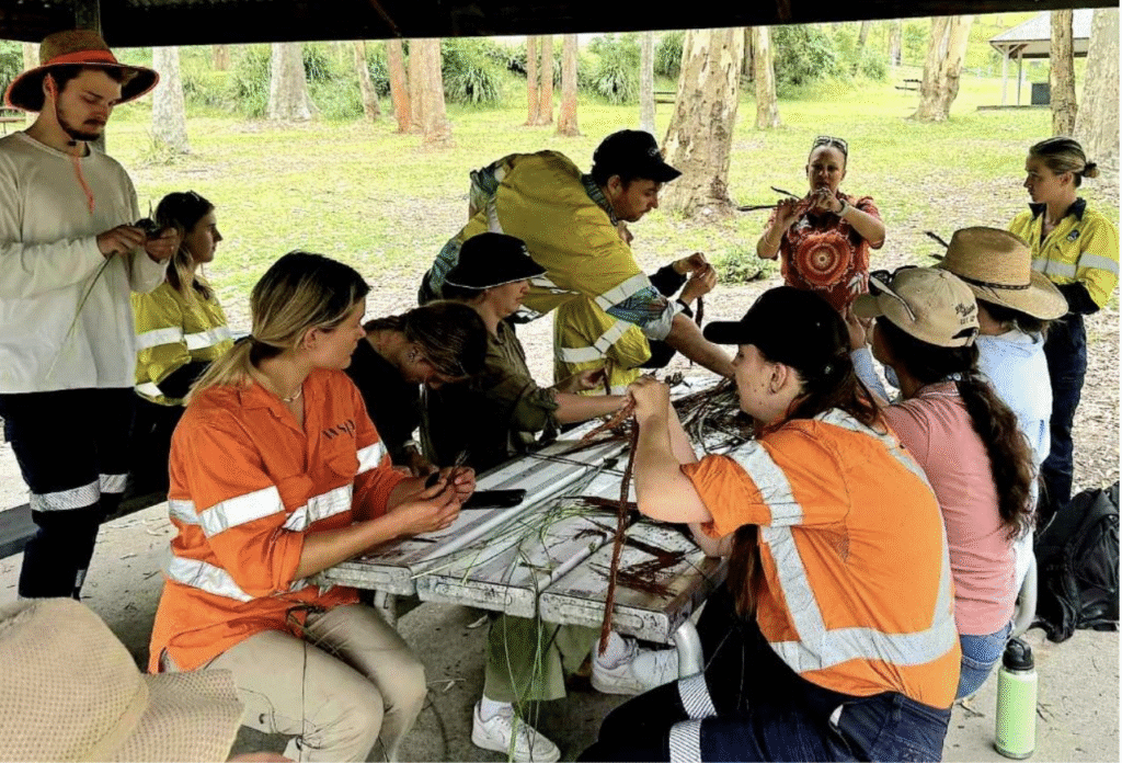 training workshop at bindelong aboriginal corporation